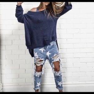 Sold - Destroyed One Teaspoon Le Punk Saints Star